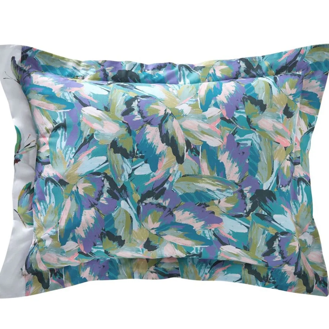 Linge de lit en coton PAPILLONNER vert