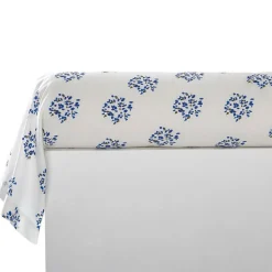 Linge de lit en coton TANIA fleurs bleues