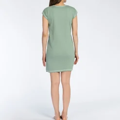 Liquette manches longues vert en coton