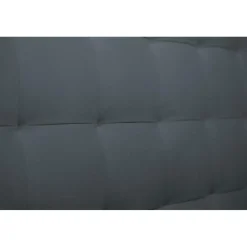 Lit avec tête de lit capitonnee velours et sommier tapissier gris anthracite