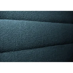 Lit coffre avec tête de lit lignes Bouclette Bleu