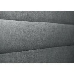 Lit coffre avec tête de lit lignes Tissu Gris anthracite