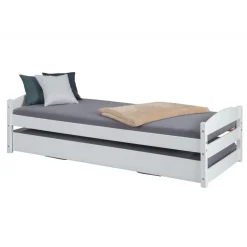 Lit Gigogne 90x200 blanc QUINTAS