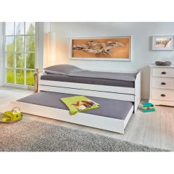 Lit multifonction 90x200 blanc LORA
