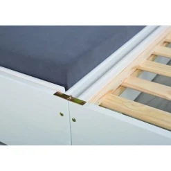 Lit multifonction 90x200 blanc LORA