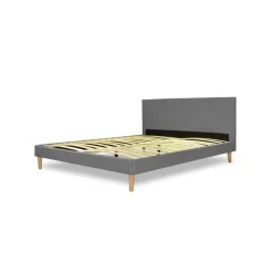 Lit nordik tissu gris clair