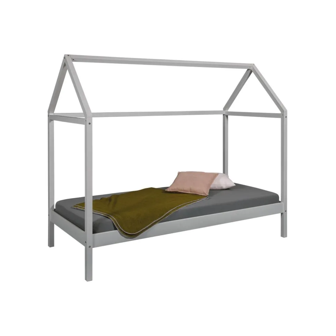 Lit SUN ROAD 90x200 gris sans sommier