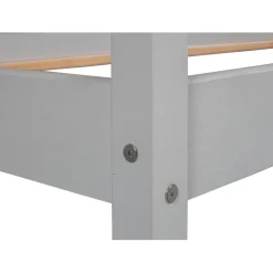 Lit SUN ROAD 90x200 gris sans sommier