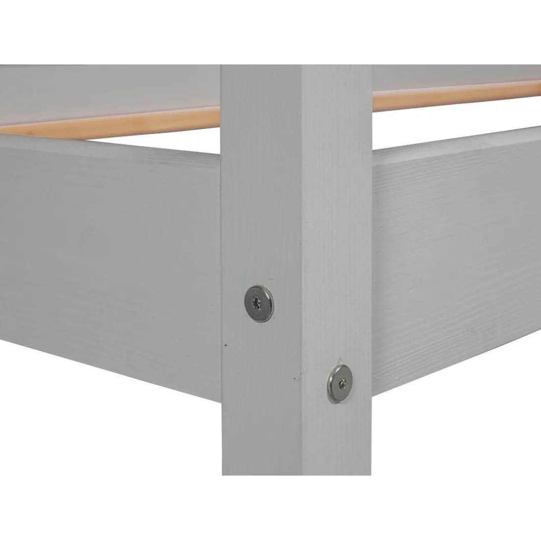 Lit SUN ROAD 90x200 gris sans sommier