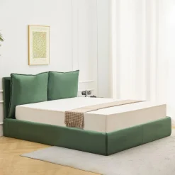 Lit-coffre Coussino sommier relevable Velours