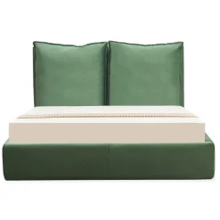 Lit-coffre Coussino sommier relevable Velours Vert