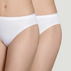Los de 2 culottes blanches en coton bio Dim