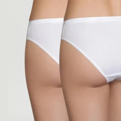 Los de 2 culottes blanches en coton bio Dim