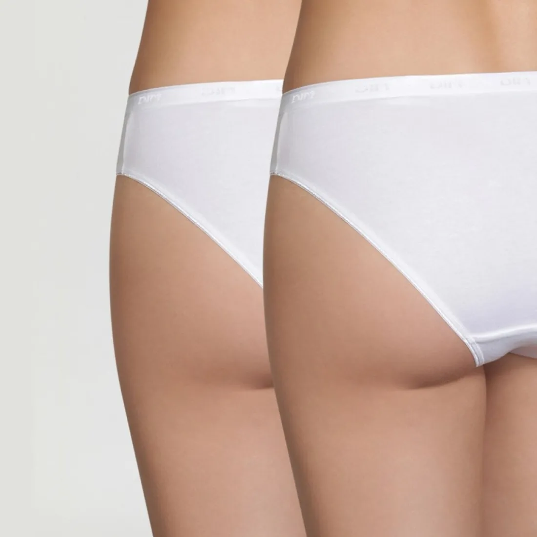 Los de 2 culottes blanches en coton bio Dim