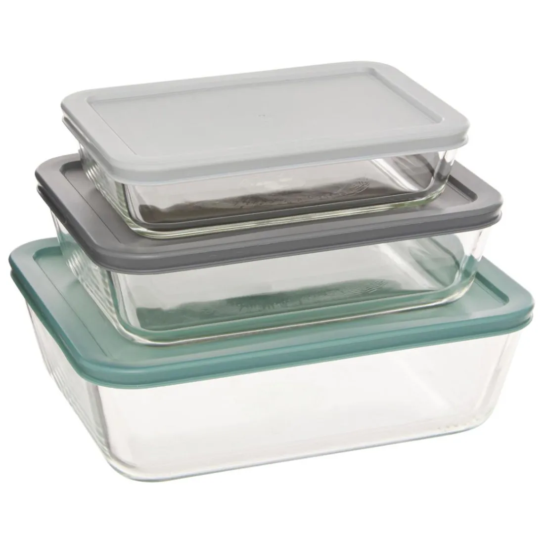 Lot de 3 boîtes de conservation en verre