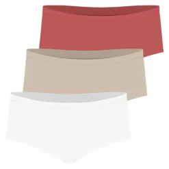 Lot de 3 boxers femme Ecopack Basic Athena blanc en coton