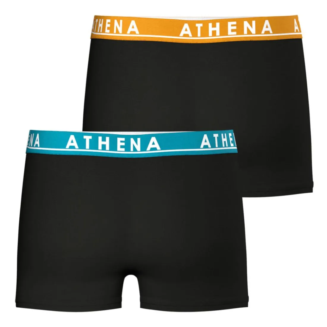 Lot de 2 boxers garçon Easy Color Athena noir en coton