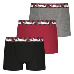 Lot de 3 boxers garçon Easy Fun Athena noir en coton