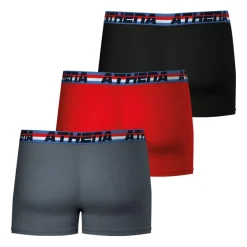 Lot de 3 boxers homme 720 Stretch Coton Athena rouge