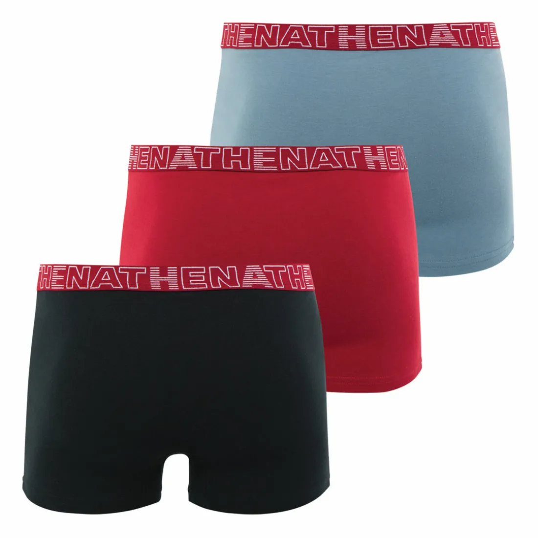 Lot de 3 boxers homme Bleu - Rouge - Noir en coton
