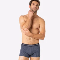 Lot de 3 boxers homme Business Print Eminence bleu en coton