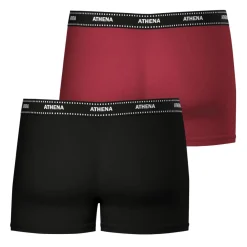 Lot de 2 boxers homme Duo Essentiel Athena rouge en coton
