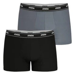Lot de 2 boxers homme Duo Essentiel Athena gris en coton