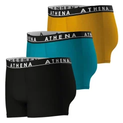 Lot de 3 boxers homme Easy Color Athena orange en coton