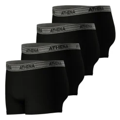 Lot de 4 boxers homme Eco Pack Basic Coton Athena noir
