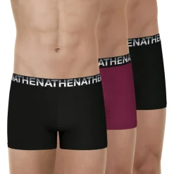 Lot de 3 boxers homme Eco Pack Athena noir en coton multicolore