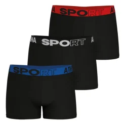 Lot de 3 boxers homme Ecopack Sport Athena noir