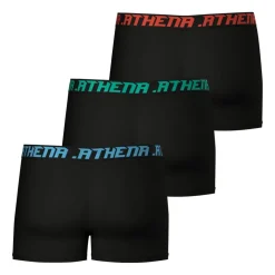 Lot de 3 boxers homme Trio Essentiel Athena noir en coton
