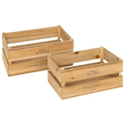Lot de 2 cagettes Little cottage Bois