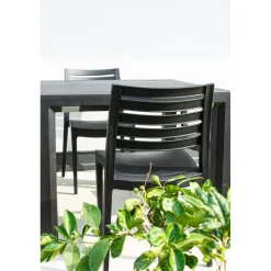 LOT DE 2 CHAISES De Jardin Firenze Anthracite