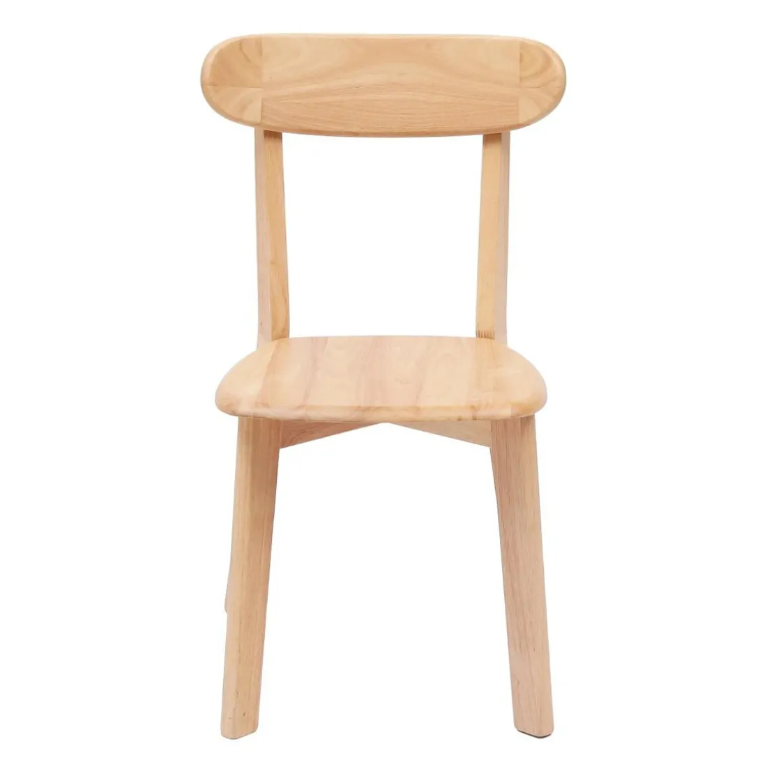 Lot de 2 Chaises de Salle a Manger Scandinave en Bois Massif Marron