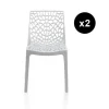 Lot De 2 Chaises Design Blanche GRUYER