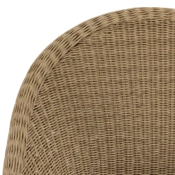 Lot de 2 chaises jardin rotin synthé. avec coussin pieds évasés KALLY