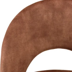 Lot de 2 chaises velours acajou
