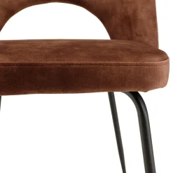 Lot de 2 chaises velours acajou