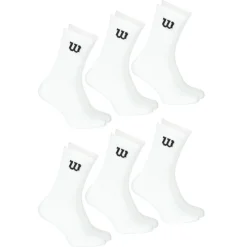 Lot de 6 chaussettes hautes homme Sport Wilson blanc en coton