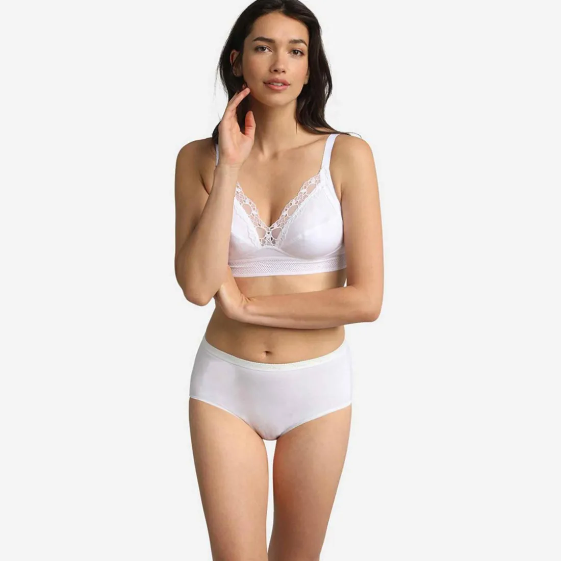 Lot de 2 culottes - Blanc Playtex en coton bio