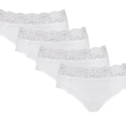Lot de 4 culottes classiques - Blanc Sloggi en coton