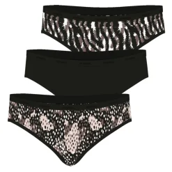 Lot de 3 culottes femme Ecopack Mode Athena noir en coton