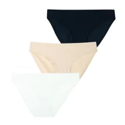 Lot de 3 culottes femme Ecopack Micro Athena noir multicolore