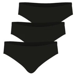 Lot de 3 culottes femme Ecopack Basic Athena noir en coton