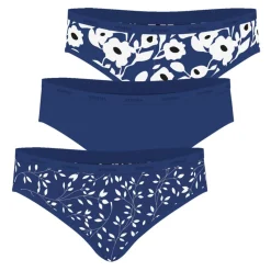 Lot de 3 culottes femme Ecopack Mode Athena bleu en coton