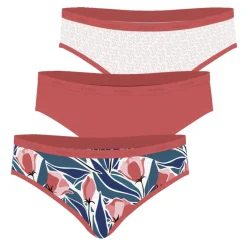 Lot de 3 culottes femme Ecopack Mode Athena rose en coton