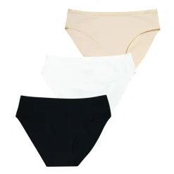 Lot de 3 culottes femme Ecopack Basic Athena multicolore en coton