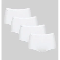 Lot de 4 culottes hautes - Blanc Sloggi en coton