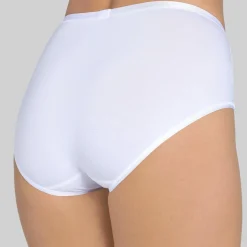 Lot de 4 culottes hautes - Blanc sloggi Romance Maxi 4SP/FR WHITE en coton
